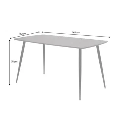 Stół APARTMENT 140 cm szary