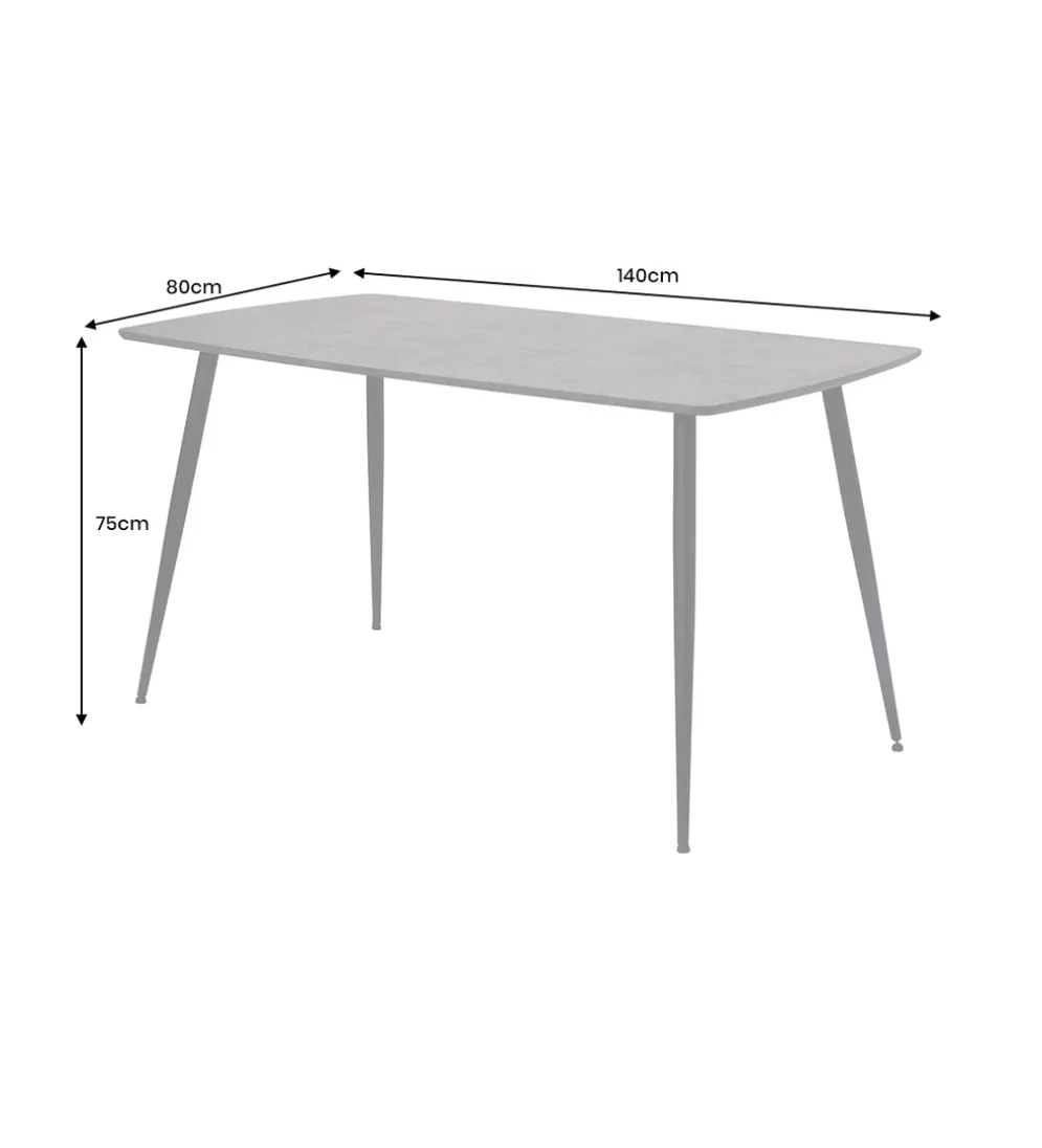 Stół APARTMENT 140 cm szary