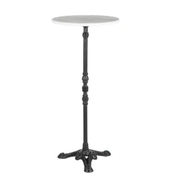 Stół AUESON 110 cm czarny blat w optyce marmuru