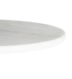 Stół AUESON 110 cm czarny blat w optyce marmuru