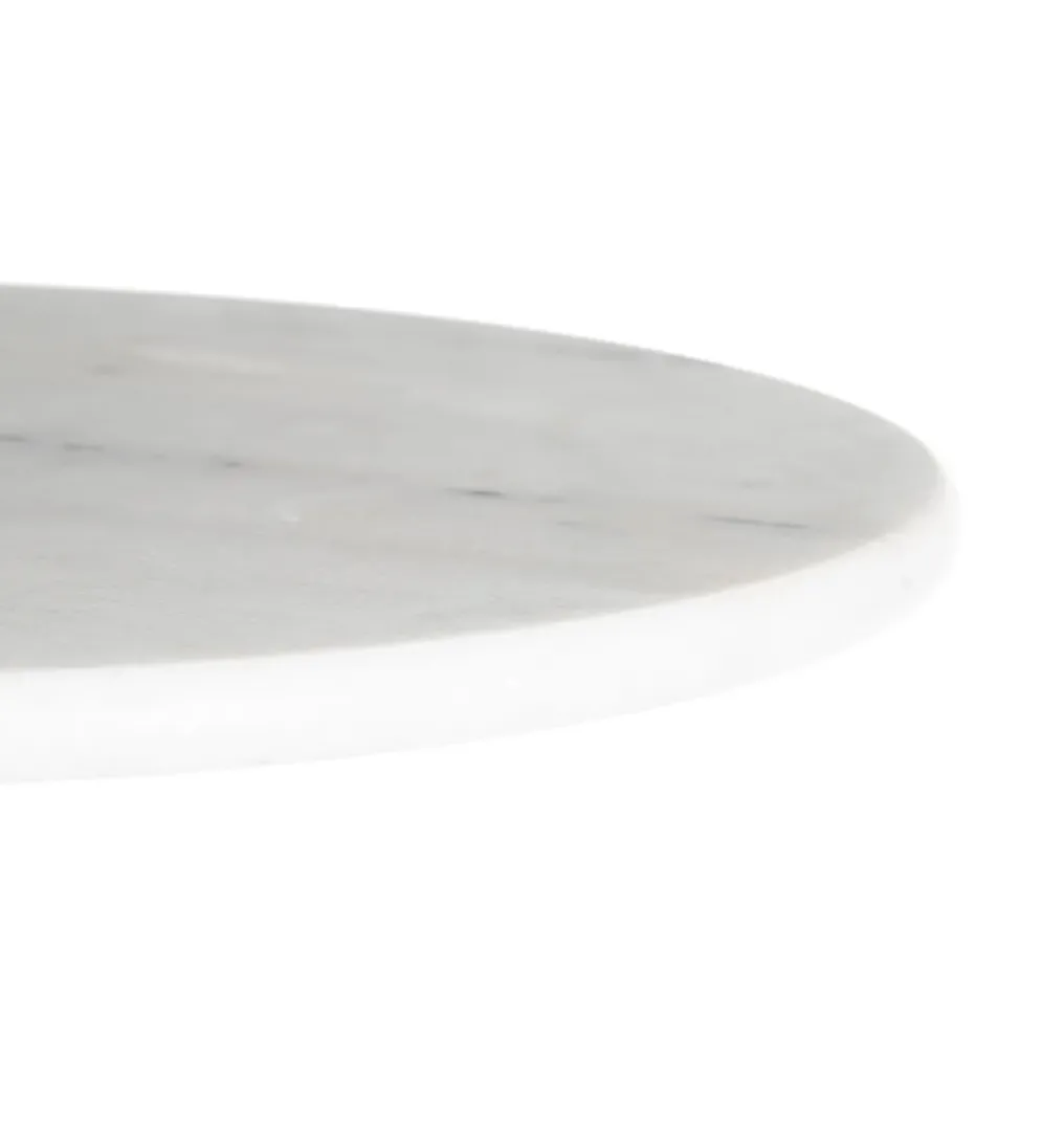 Stół AUESON 110 cm czarny blat w optyce marmuru