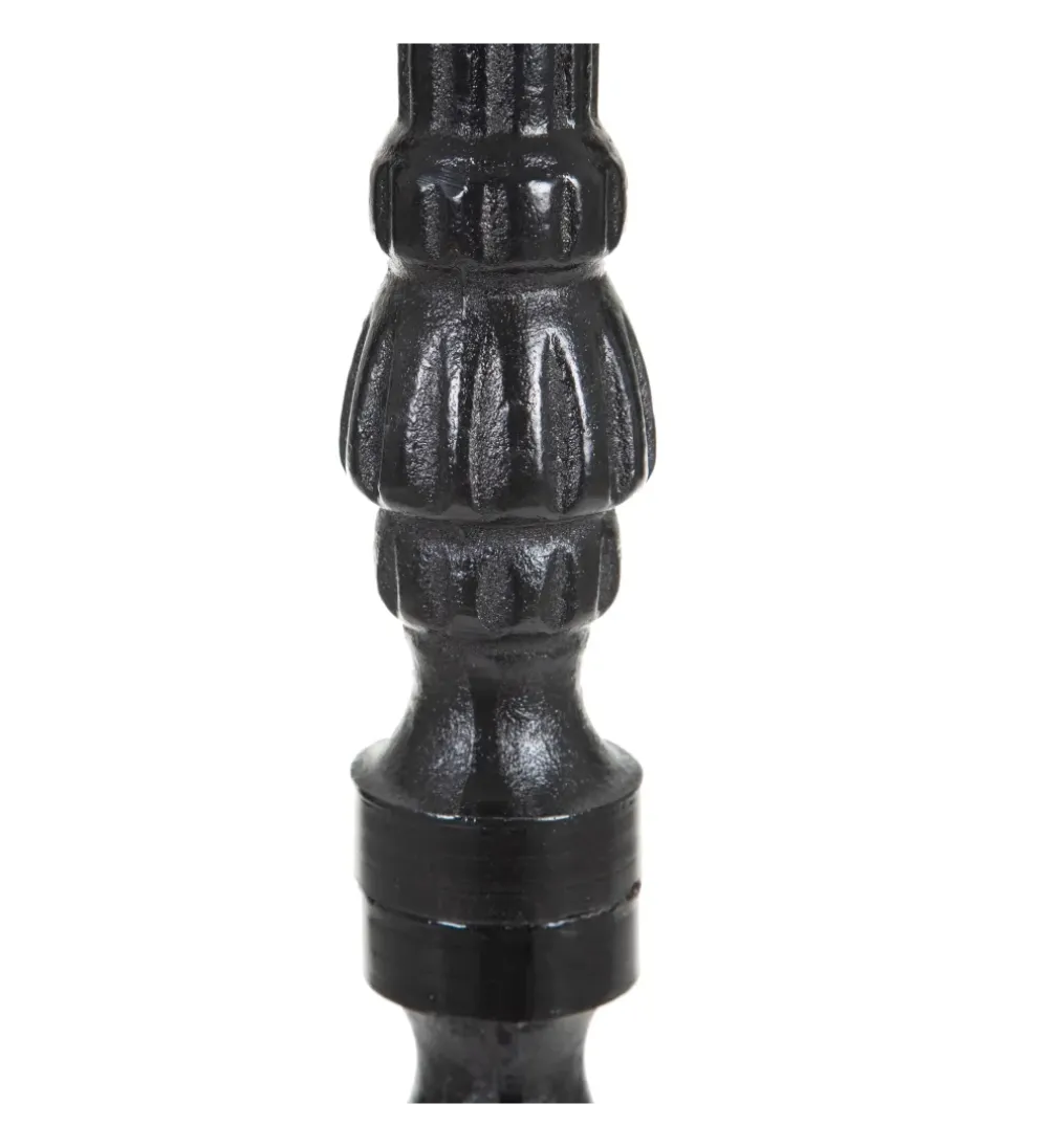 Stół AUESON 110 cm czarny blat w optyce marmuru