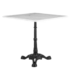 Stół AUESON 70 cm czarny blat w optyce marmuru