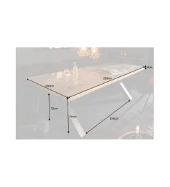 Stół  Barracuda X 220 cm drewno teak