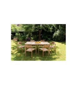 Stół Bella 180 x 90 cm drewno teak naturalny