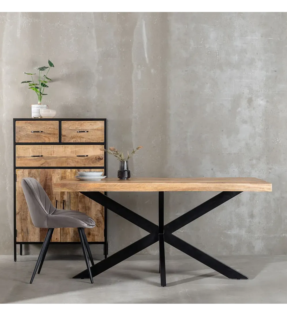 Stół BENRY 180 cm drewno mango naturalny