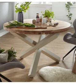 Stół BOHA 120 cm drewno akacja