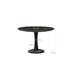 Stół BRAX Vivan 120 cm drewno mango czarny