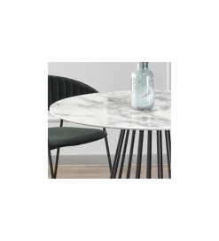 Stół BRODWAY 110 cm w optyce białego marmuru