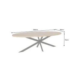Stół Craft GALAXIE 240 cm drewno mango naturalny