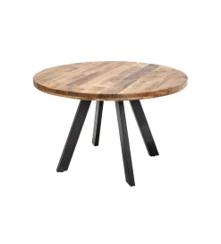 Stół Factory Iron Craft 120 cm drewno Mango