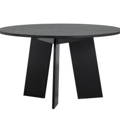 Stół FRIES 129 cm drewno dębu czarny