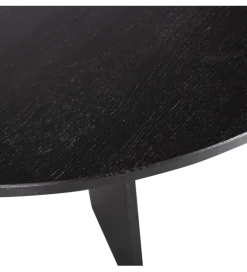 Stół FRIES 129 cm drewno dębu czarny