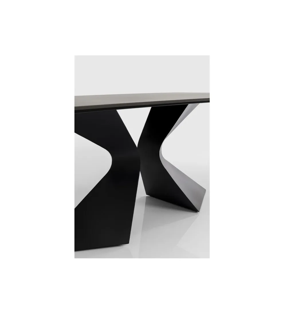 Stół GLORIA 180 x 90 cm ceramiczny blat czarny