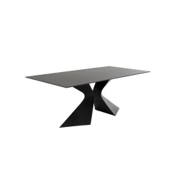 Stół GLORIA 180 x 90 cm ceramiczny blat czarny