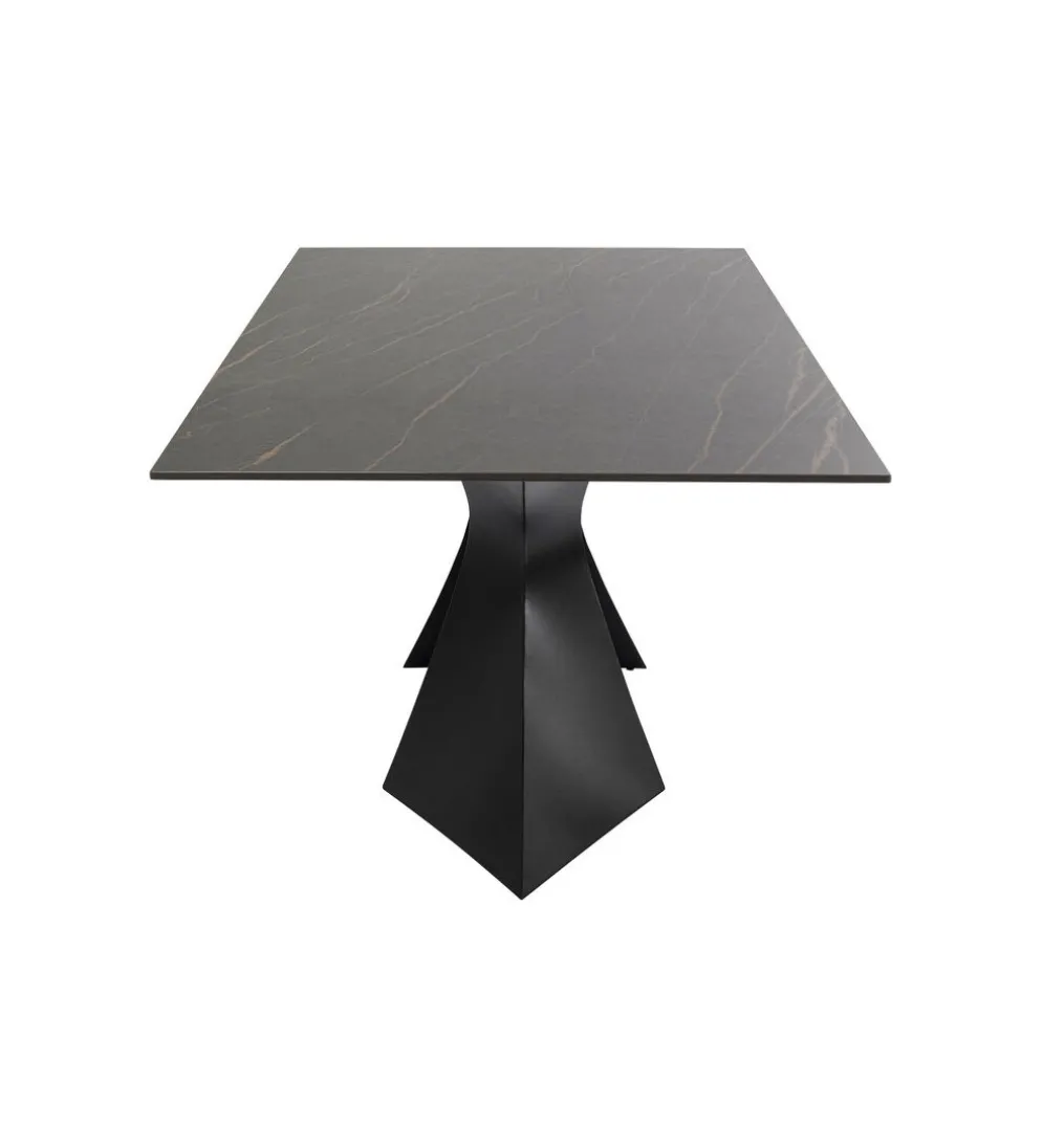Stół GLORIA 180 x 90 cm ceramiczny blat czarny