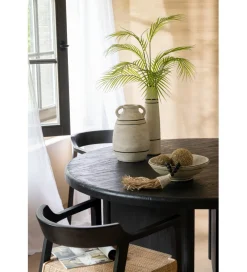 Stół HERAS 150 cm drewno teak czarny