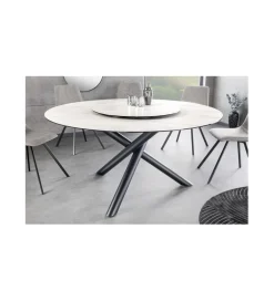 Stół IDAHO 150 cm ceramika w optyce białego marmuru