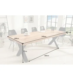 Stół Iron Craft X II 240 cm drewno Mango