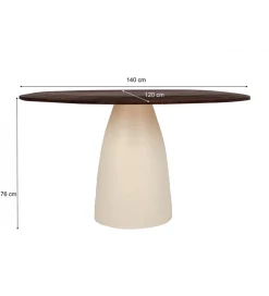 Stół MARONI 140 cm drewno mango brąz
