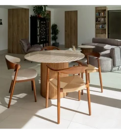 Stół MERTYL 120 cm okrągły naturalny