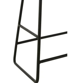Stołek ZAMBIA drewno teak czarny