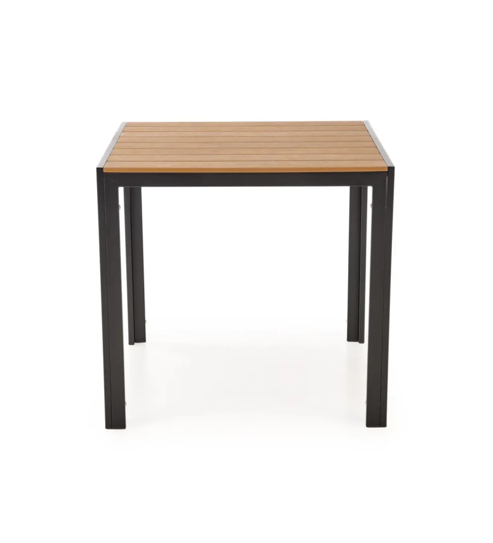 Stół ogrodowy FIERRO 80 cm brązowy czarny
