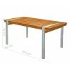 Stół ogrodowy NORAH 160 cm drewno akacja