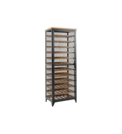 Stojak na wino BODEGA 185 cm naturalny czarny