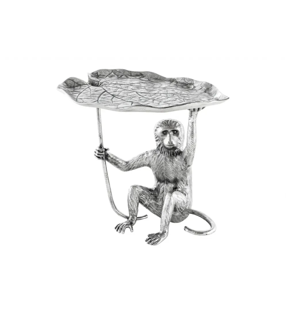 Stolik kawowy WILDLIFE MONKEY 55 cm srebrny