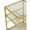 Stolik nocny RACKYN 40 cm szklana złota