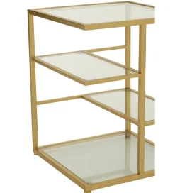 Stolik nocny RACKYN 40 cm szklana złota
