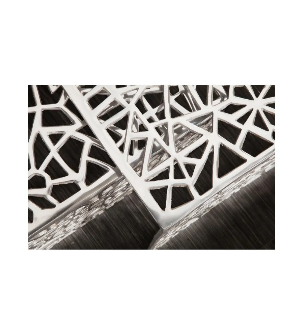 Stolik Abstract DELICADO Zestaw 2 Srebrny