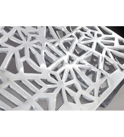 Stolik Abstract DELICADO Zestaw 2 Srebrny