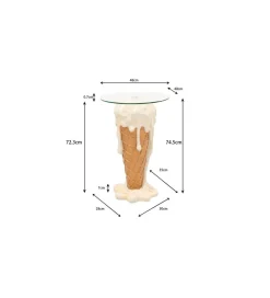 Stolik bistro ICE CREAM VANILLA 73 cm