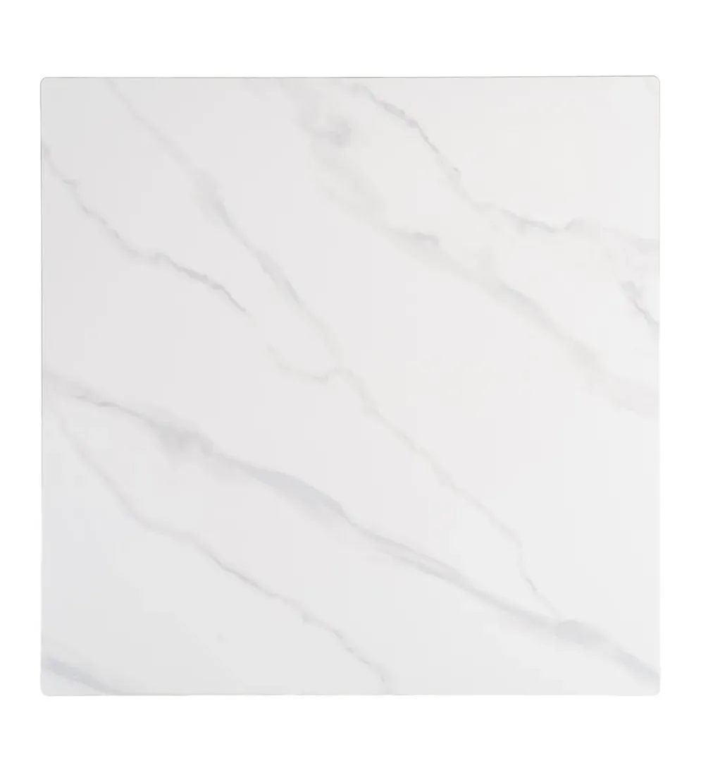 Stolik bistro SINTERED 80 cm efekt marmuru biały