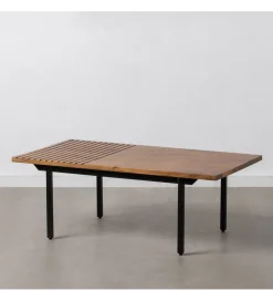 Stolik kawowy ABNER 110 cm drewno mango Brązowa