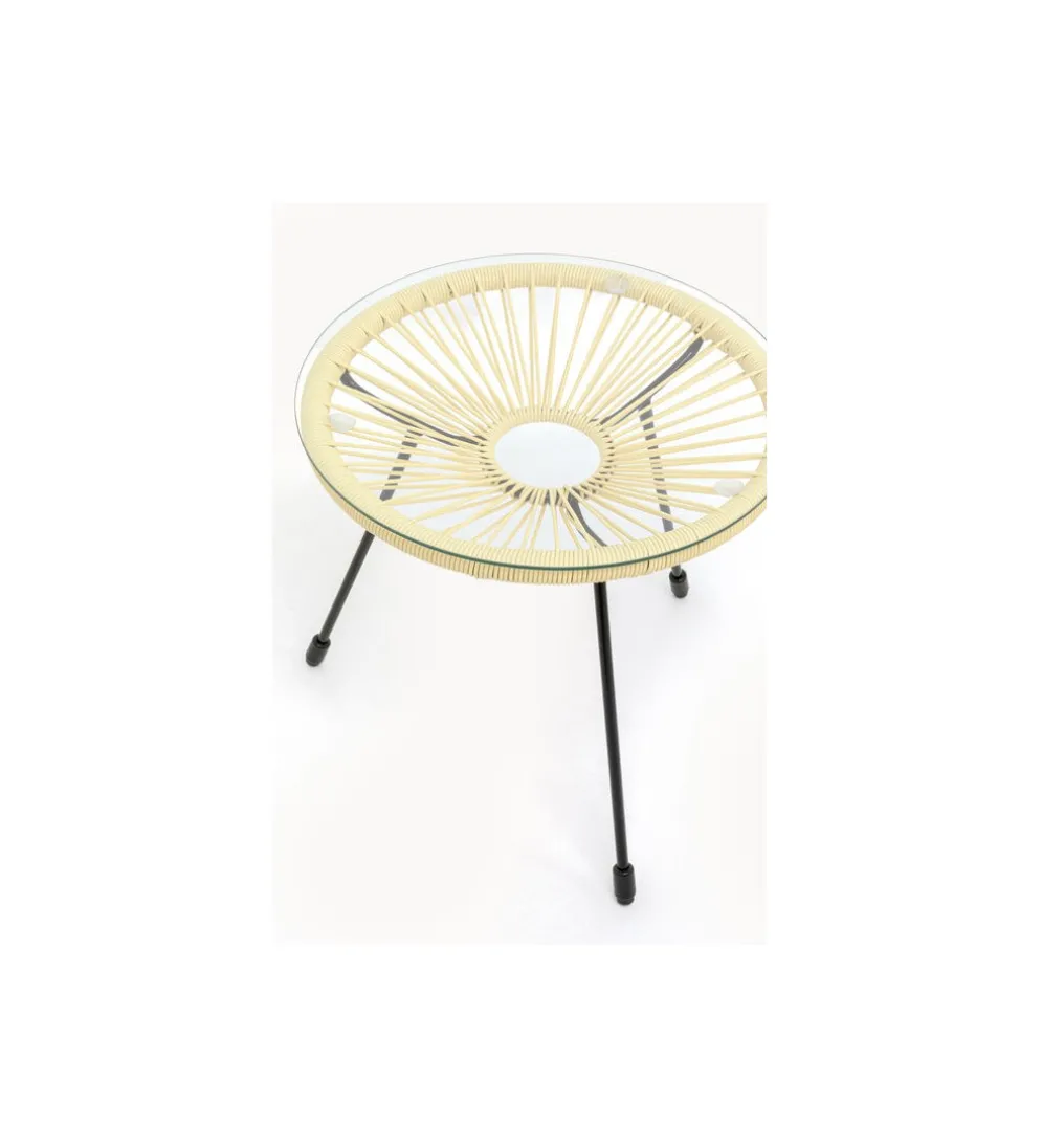 Stolik kawowy ACAPULCO BUTTER 50 cm żółty