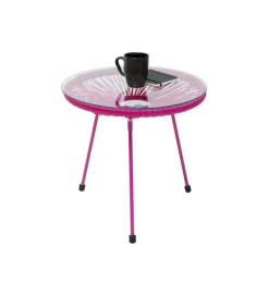 Stolik kawowy ACAPULCO 50 cm mono różowy