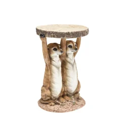 Stolik kawowy ANIMAL MEERKAT SISTERS 33 cm brązowy