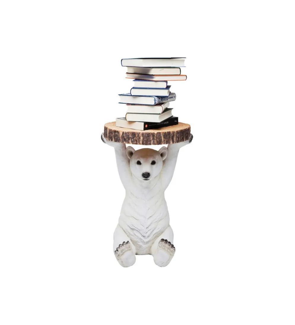 Stolik kawowy ANIMAL POLAR BEAR 37 cm biała