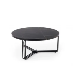 Stolik kawowy ANTICA 80 cm w optyce czarnego marmuru