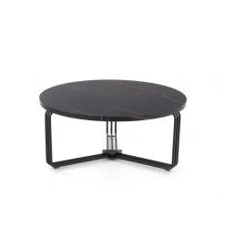 Stolik kawowy ANTICA 80 cm w optyce czarnego marmuru