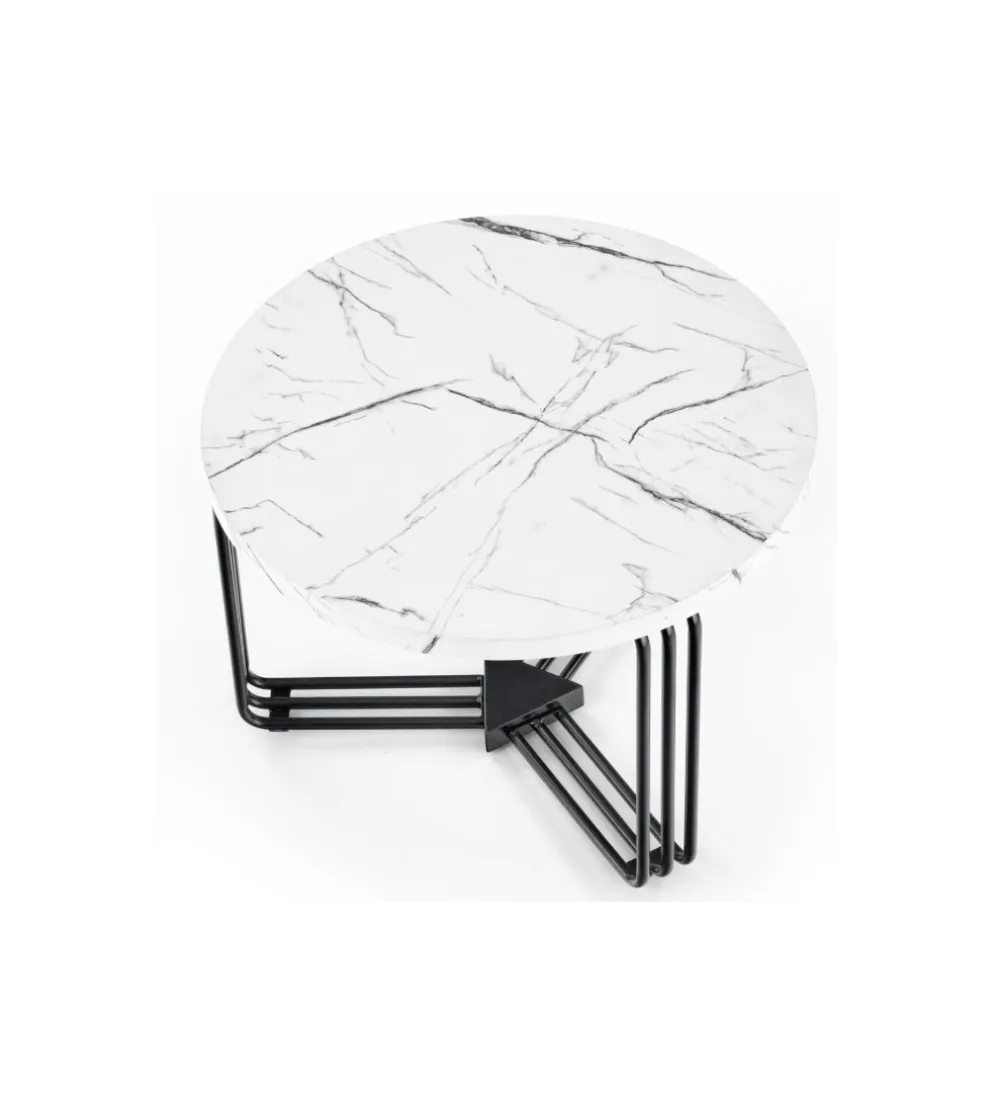 Stolik kawowy ANTICA 55 cm w optyce marmuru