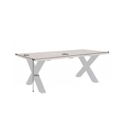 Stolik kawowy ARKTYKA Mammut X 120 cm drewno akacja honey