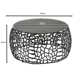 Stolik kawowy ARLES 66 cm czarny