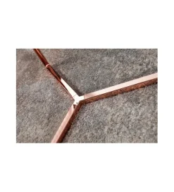 Stolik kawowy Art Deco 45 cm czarno miedziany