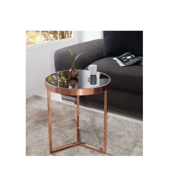 Stolik kawowy Art Deco 45 cm czarno miedziany
