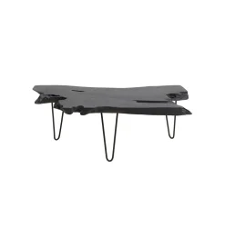 Stolik kawowy ASPEN 100 cm drewno teak czarny
