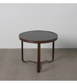 Stolik kawowy boczny ADESOM 50 cm ciemnobrązowy